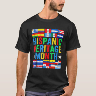 Lateinische Länder Flaggen lateinischer Monat des T-Shirt