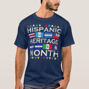 Lateinische Länder Flaggen Latino National Hispani T-Shirt