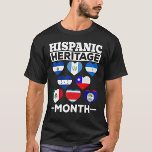 Lateinische Länder hören Latino Hispanisches Erbe T-Shirt