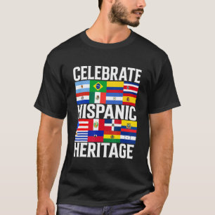 Lateinische Landesflaggen Feierlichkeiten zum hisp T-Shirt