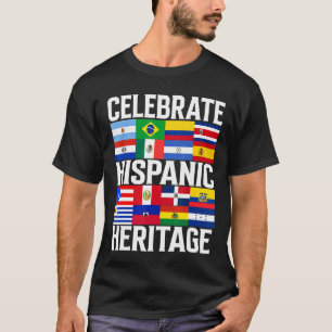 Lateinische Landesflaggen Feierlichkeiten zum hisp T-Shirt