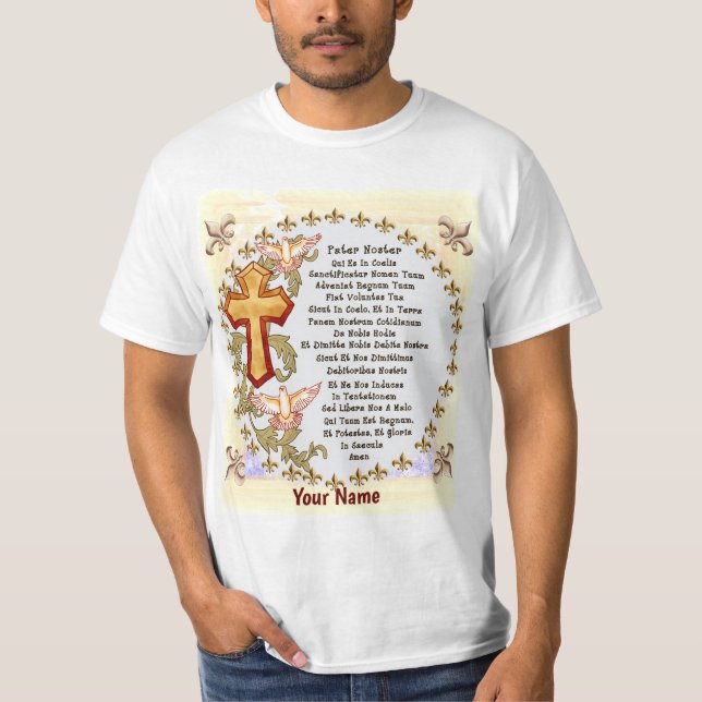lateinische Lords Gebet T-Shirt (Vorderseite)