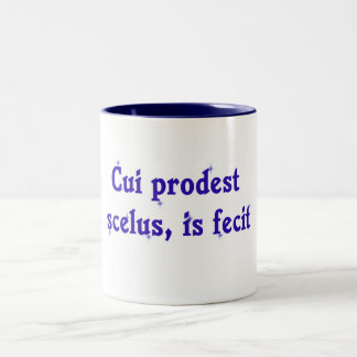 Lateinische Phrase auf Rechtsanwalt-Tasse Zweifarbige Tasse