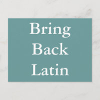 Lateinische Postkarte zurückbringen