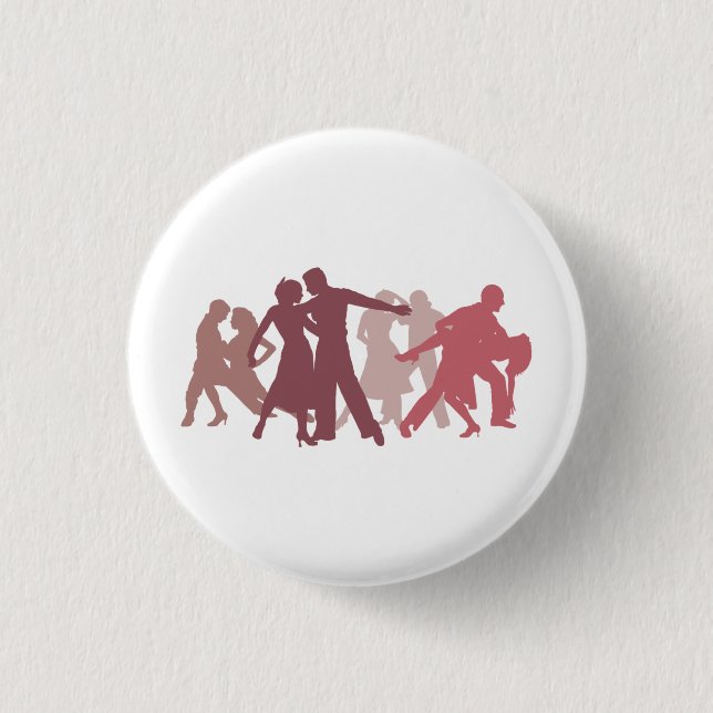 Lateinische Tänzer-Illustration Button (Vorderseite)