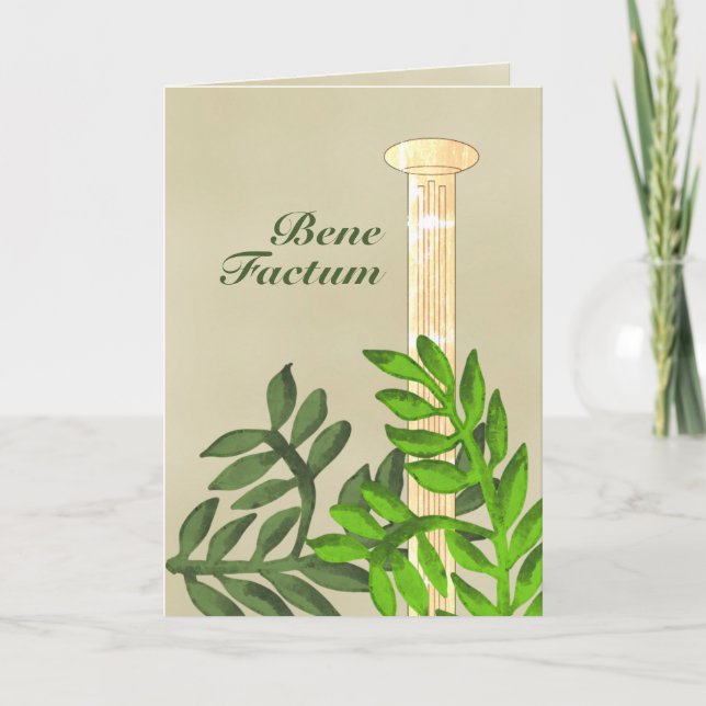 Lateinischer Abschluss Karte (Vorderseite)