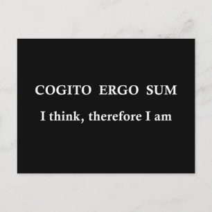 Lateinischer Ausdruck Cogito Ergo Sum Postkarte