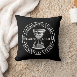 Lateinischer Ausdruck - Memento Mori Memento Viver Kissen