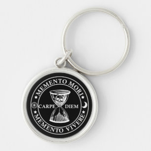 Lateinischer Ausdruck - Memento Mori Memento Viver Schlüsselanhänger