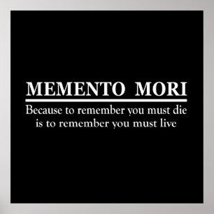 Lateinischer Ausdruck - Memento Mori Poster