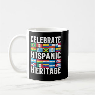 Lateinisches Kulturerbe Monat Latino Flag alle Län Kaffeetasse