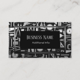 L'atelier noir et argenté usine le carte de visite