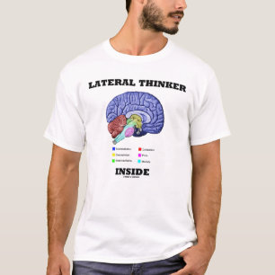 Lateraler Denker Inside Brain Geek Spaß T-Shirt