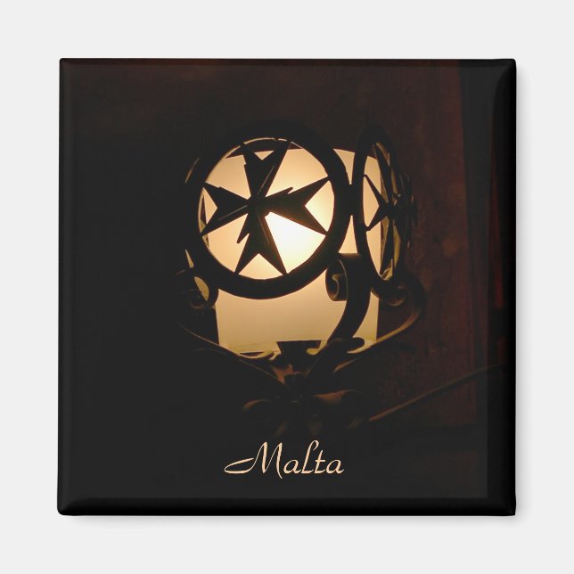 Laterne im mittelalterlichen Stil aus Malta Magnet (Vorne)