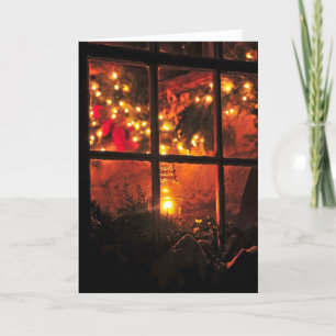 Laterne nachts feiertagskarte