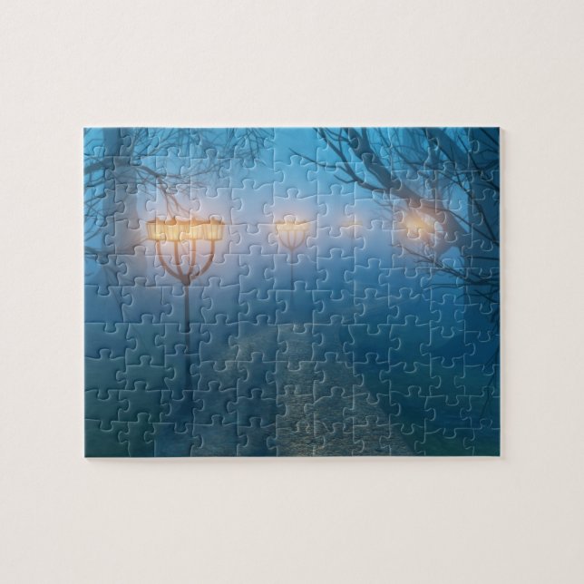 Laternen im Nebelpuzzle (Horizontal)