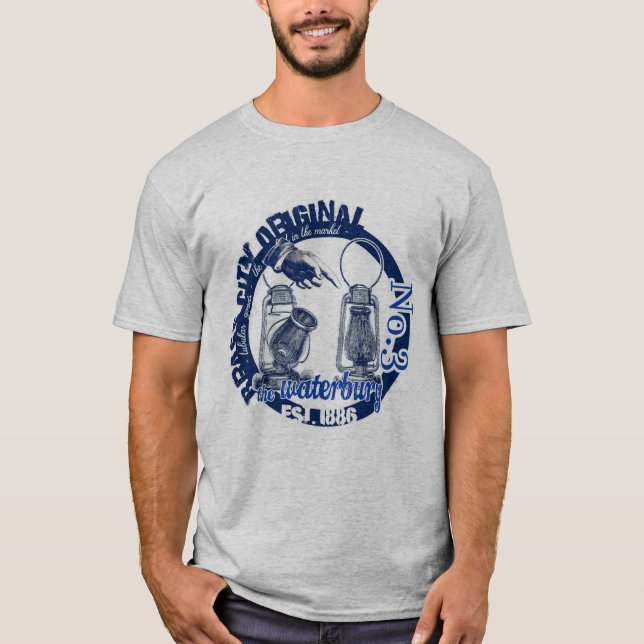 Laternen-Shirt BLAU der T-Shirt (Vorderseite)