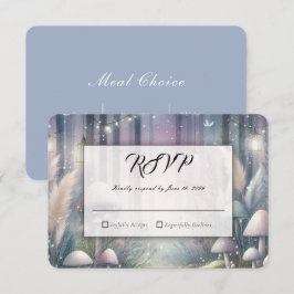 Laternenlicht-Träume: Enchanted Forest Hochzeit RSVP Karte