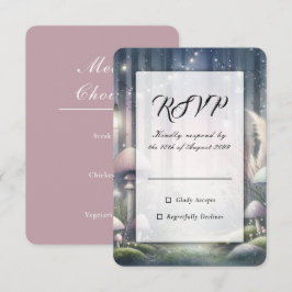 Laternenlicht-Träume Verzauberte Hochzeit im Wald RSVP Karte
