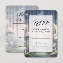 Laternenlicht-Träume Verzauberte Waldhochzeit RSVP Karte