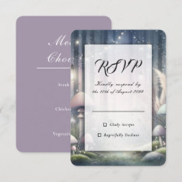 Laternenlicht-Träume Verzauberter Wald Hochzeit RSVP Karte