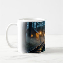 Laternenpfad durch das Waldtunnel-Mug