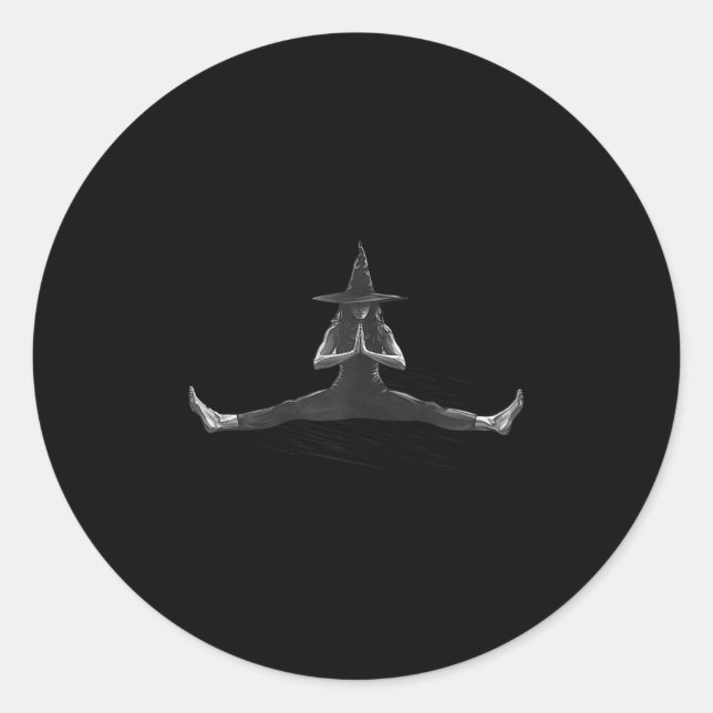 Lates Cl Lates Lover Gothic Halloween Lates Witch  Runder Aufkleber (Vorderseite)