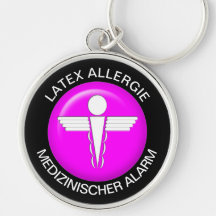 LATEX ALLERGIE Medical Alert - Button Schlüsselanh