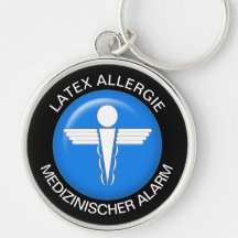 LATEX ALLERGIE Medical Alert - Button Schlüsselanh