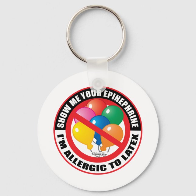 Latex Allergy Schlüsselanhänger (Vorderseite)