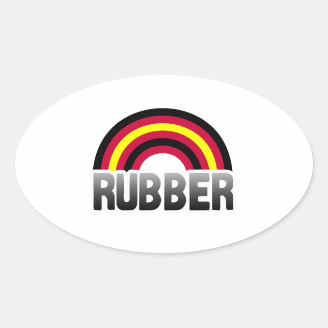 Latex Pride Ovaler Aufkleber (Vorderseite)