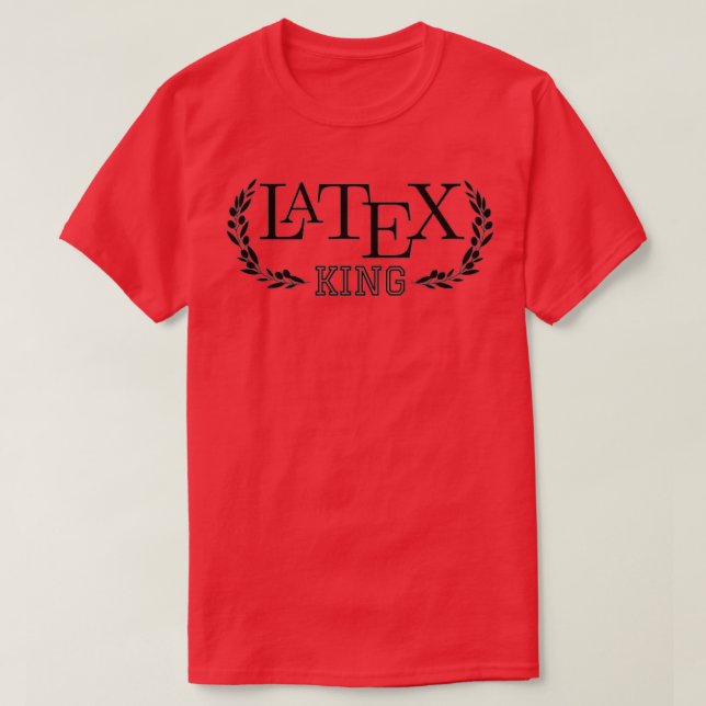 LaTex Typesetting Programm-Aufkleber T-Shirt (Design vorne)