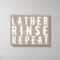 Lather Rinse Wiederholung trendige Badezimmer Wand