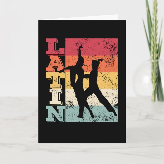 Latin American Dance Couple Vintag Karte (Vorderseite)