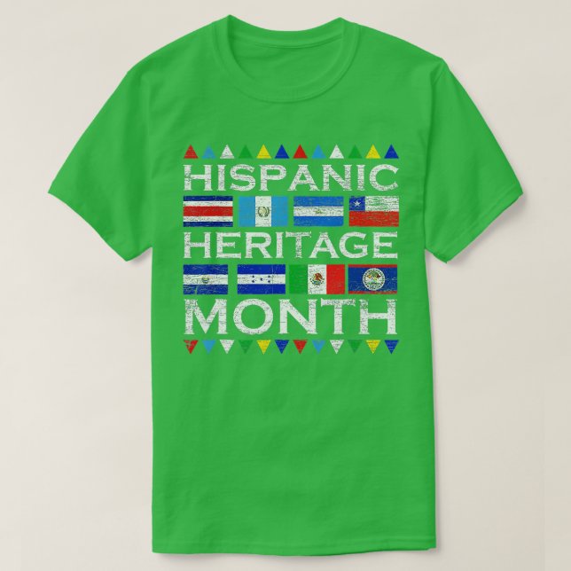 Latin Countries Flag Latino National Hispanic Heri T-Shirt (Design vorne)