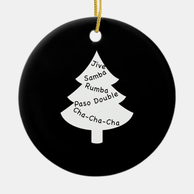 Latin Dance Christmas Treedark Keramik Ornament (Vorne)