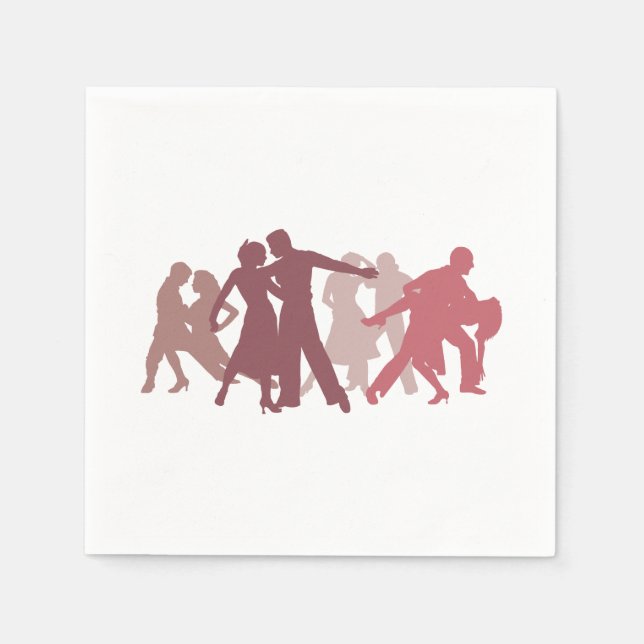 Latin Dancers Illustration Serviette (Vorderseite)
