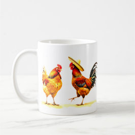 LATIN DANCING CHICKENS MUG KAFFEETASSE