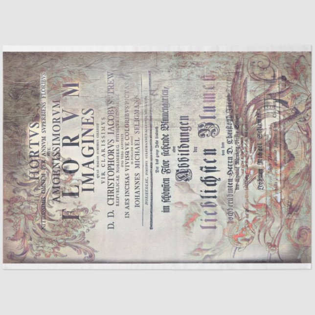 Latin ephemera seidenpapier (Vorderseite)