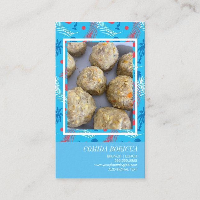 Latin Puertorico Restaurant Mofongo Carte de visit (Devant)