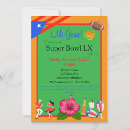 Latin-themed Football Party Einladung