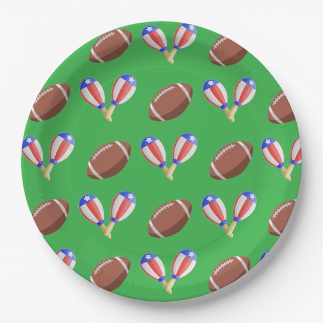 Latin-themed Super Bowl Pappteller (Vorderseite)
