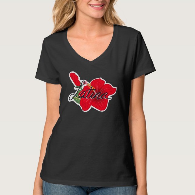 Latina Blume Tee Shirt (Vorderseite)