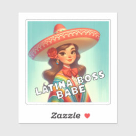 Latina Boss Babe Latinx gehört kleinen Unternehmen Aufkleber