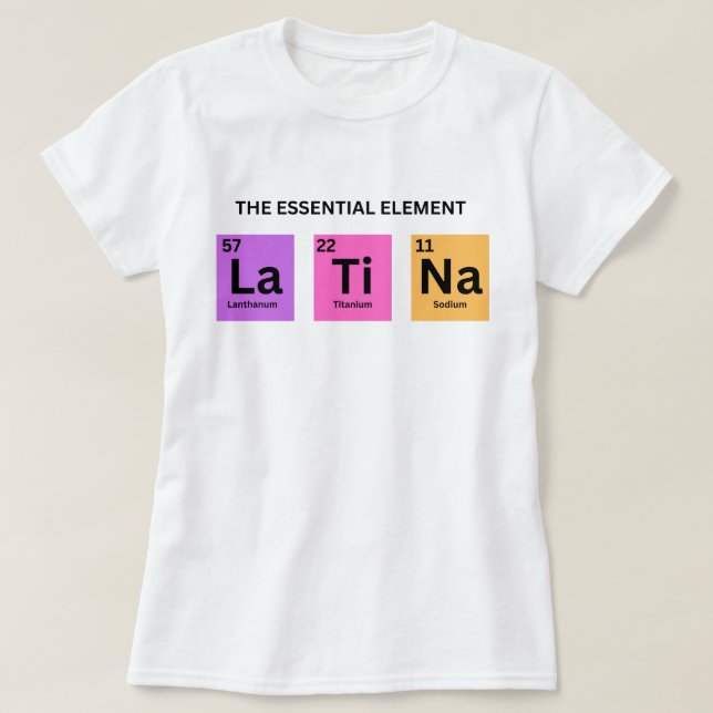 Latina Gift Shirt, Chicana Shirts, Latina Power, d T-Shirt (Design vorne)