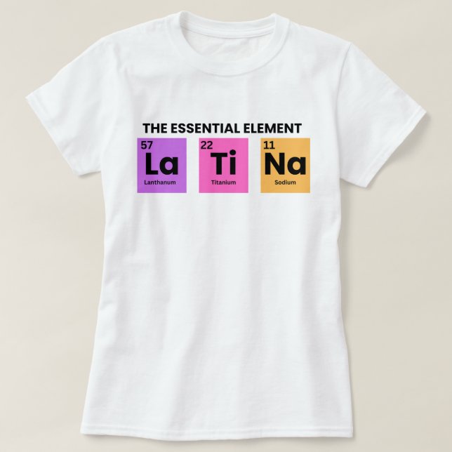 Latina Gift Shirt, Chicana Shirts, Latina Power, d T-Shirt (Design vorne)