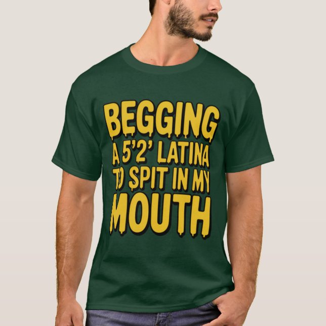 LATINA IN MEINEM MUND SPITZEN T-Shirt (Vorderseite)