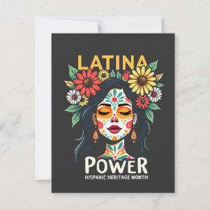 Latina Power Hispanic Heritage Monat Einladung