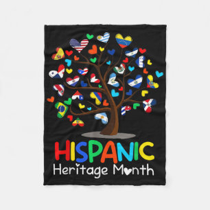Latina Tree Latina Nationales hispanisches Erbe Fleecedecke