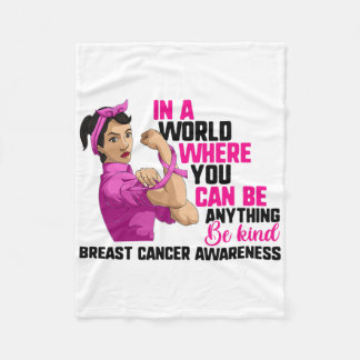 Latina Women be Kind Brustkrebs Bewusstsein Fleecedecke